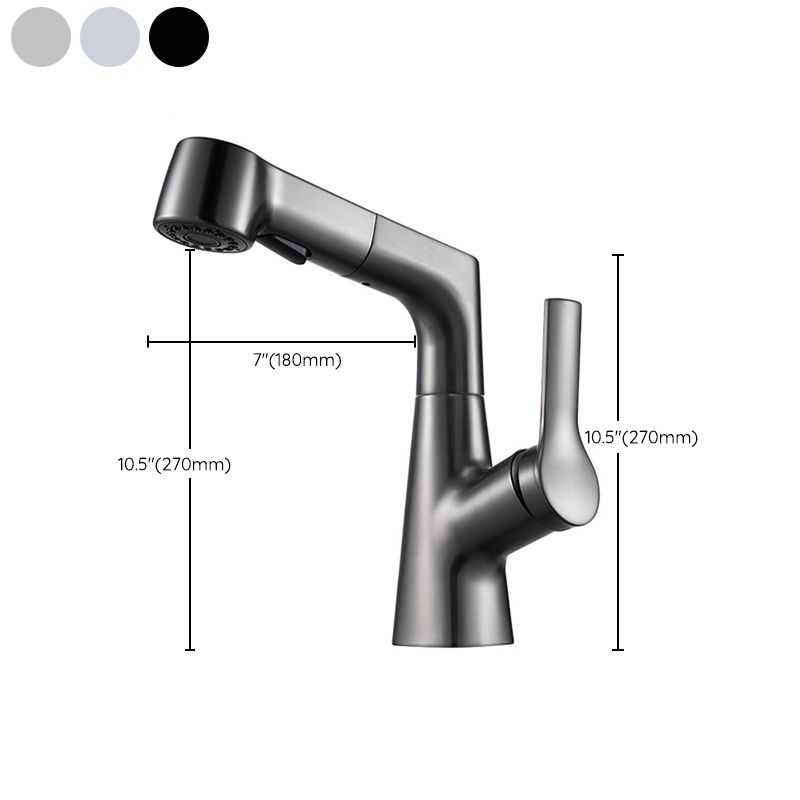Lisslune | Modern Solid Color Faucet Metal Center Connection Sink Faucet for Bathroom