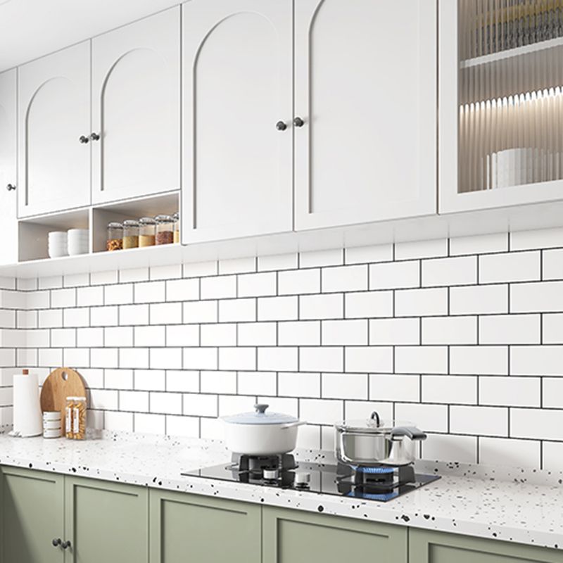 Lisslune | Modern Peel and Stick Tile PVC Rectangular 10 Pack Peel & Stick Field Tile for the Kitchen