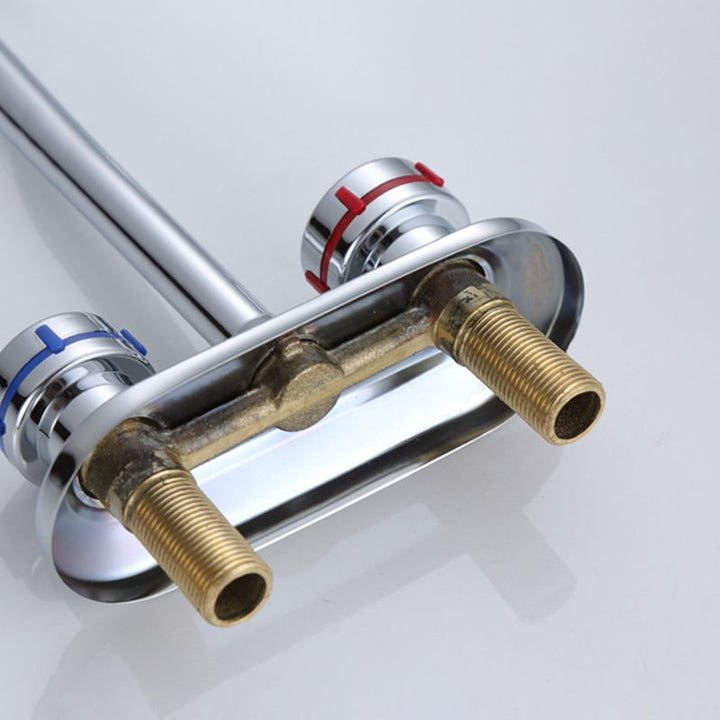 Lisslune | 1or2-Handle Brushed Nickel Widespread Faucet 2 Hole Center Set Sink Faucet