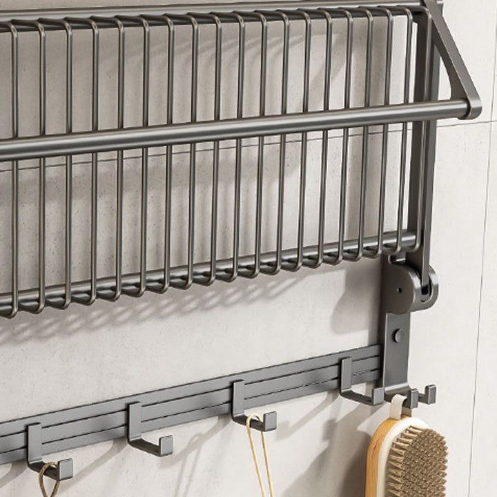 Lisslune | Gray bathroom accessories as a single item or as a set with towel holder/bathroom shelf/robe hooks