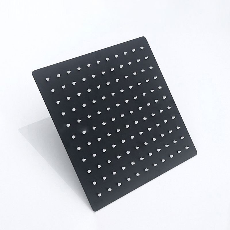 Lisslune | Black Square Fixed Shower Head Modern Style Wall Mounted Shower Head