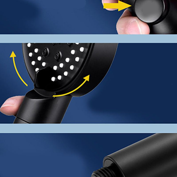 Lisslune | Metal Shower Head Combo Modern Adjustable Spray Pattern Hand Shower