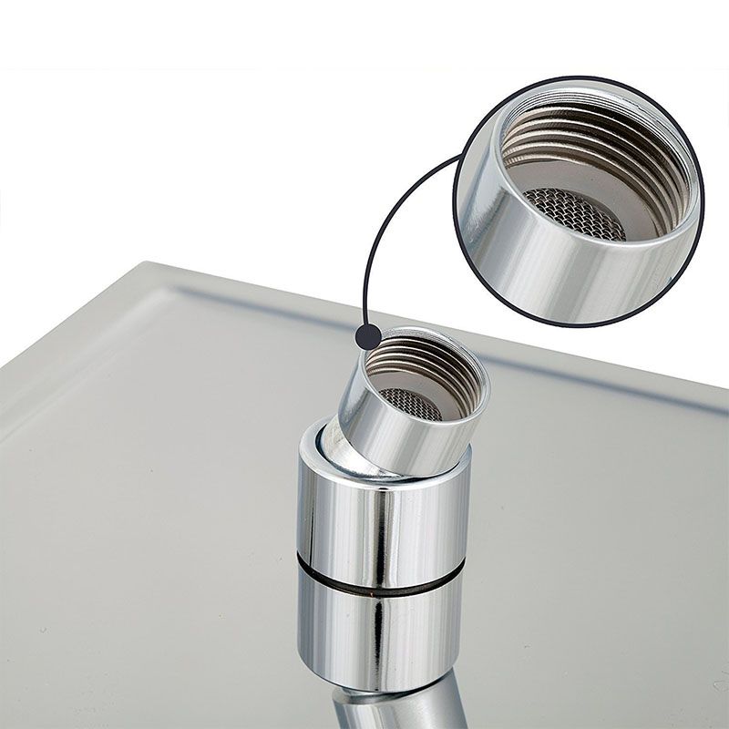 Lisslune | Showerhead Square Wall Mounted Rain Spray Stainless Steel Showerhead