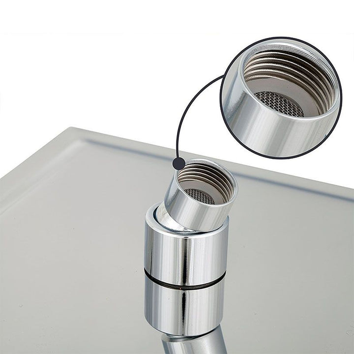 Lisslune | Showerhead Square Wall Mounted Rain Spray Stainless Steel Showerhead
