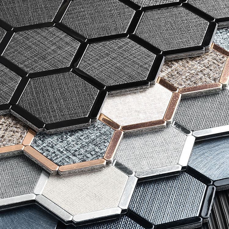Lisslune | Mosaic Tile Wallpaper Hexagonal Shape Peel and Stick Backsplash