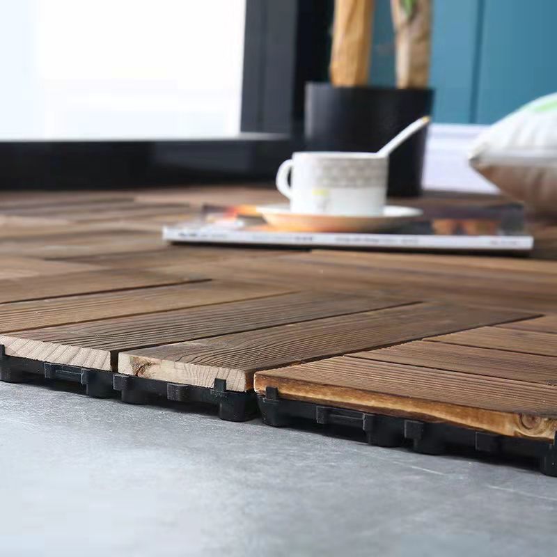 Lisslune | Wood Terrace Tiles Plug-in System Installation Outdoor Terrace Tiles