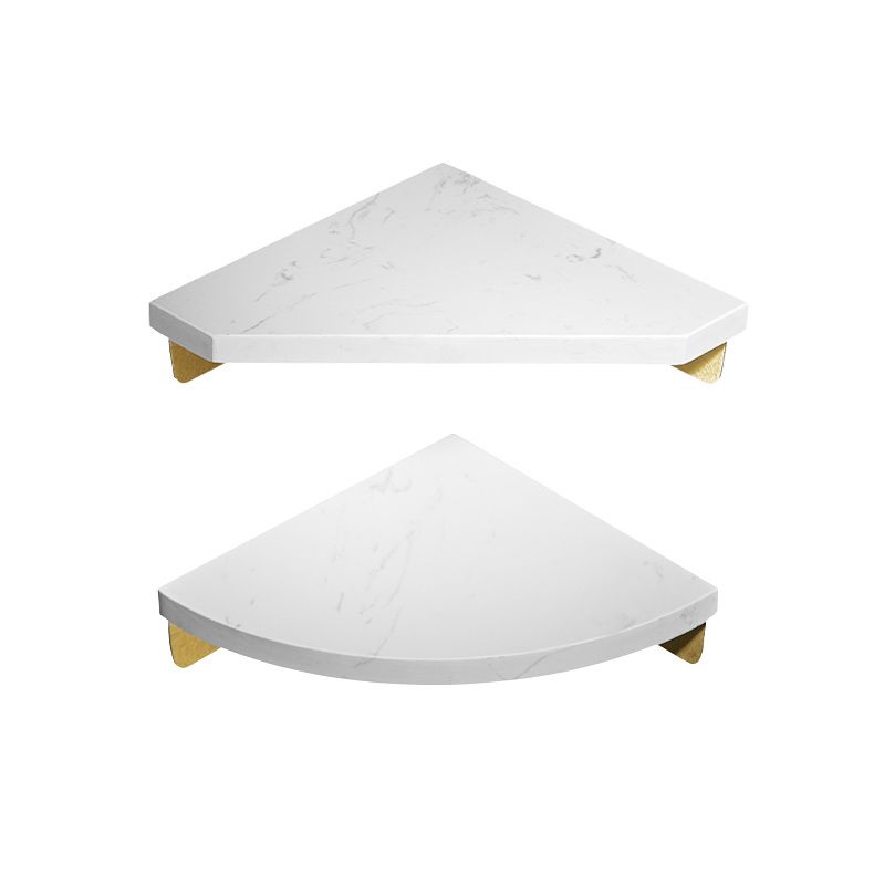 Lisslune | Aluminium Bathroom Accessory Set 4 cm high Marble Bath Shelf