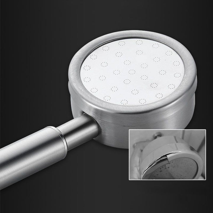 Lisslune | Classic Shower Head Round Metal Handheld Shower Head in Silver