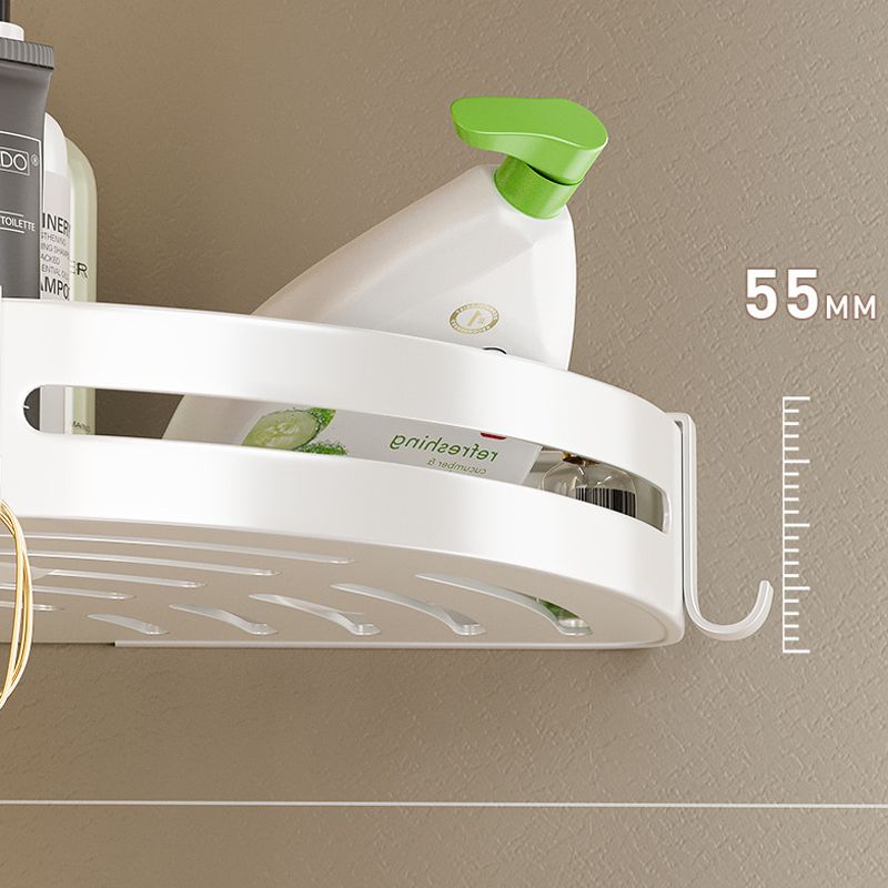 Lisslune | Modern white finish bathroom shelf rectangular & triangle bathroom hardware set
