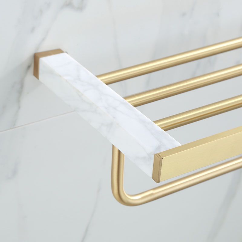Lisslune | Polished Brass Bathroom Accessory Set Marble Bathroom Hardware