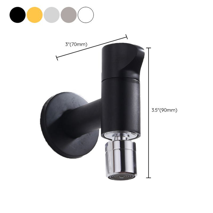 Lisslune | Contemporary Wall Mounted Bathroom Faucet Knob Handle Solid Brass Round Faucet