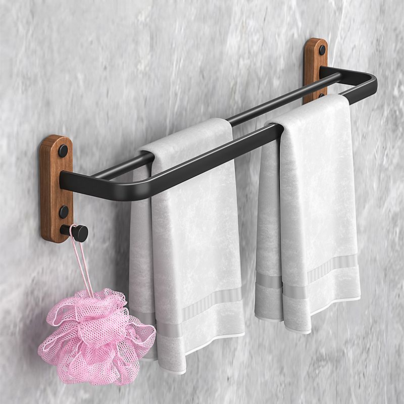 Lisslune | Metal and Wood Bathroom Accessories as Single Item or as Set without Drilling