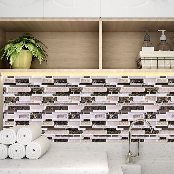 Lisslune | Modern Peel and Stick Wall Tile PVC Offset Joint Peel and Stick Wall Tile