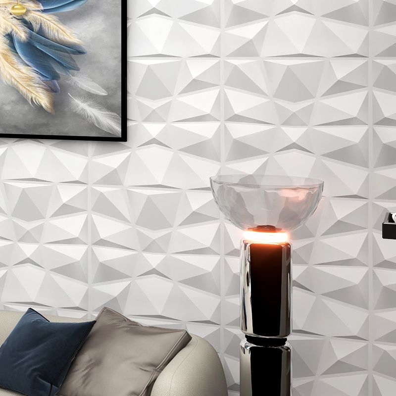 Lisslune | Modern Zinc Back Wall Panel Smooth Upholstered Wall Ceiling in Black and White