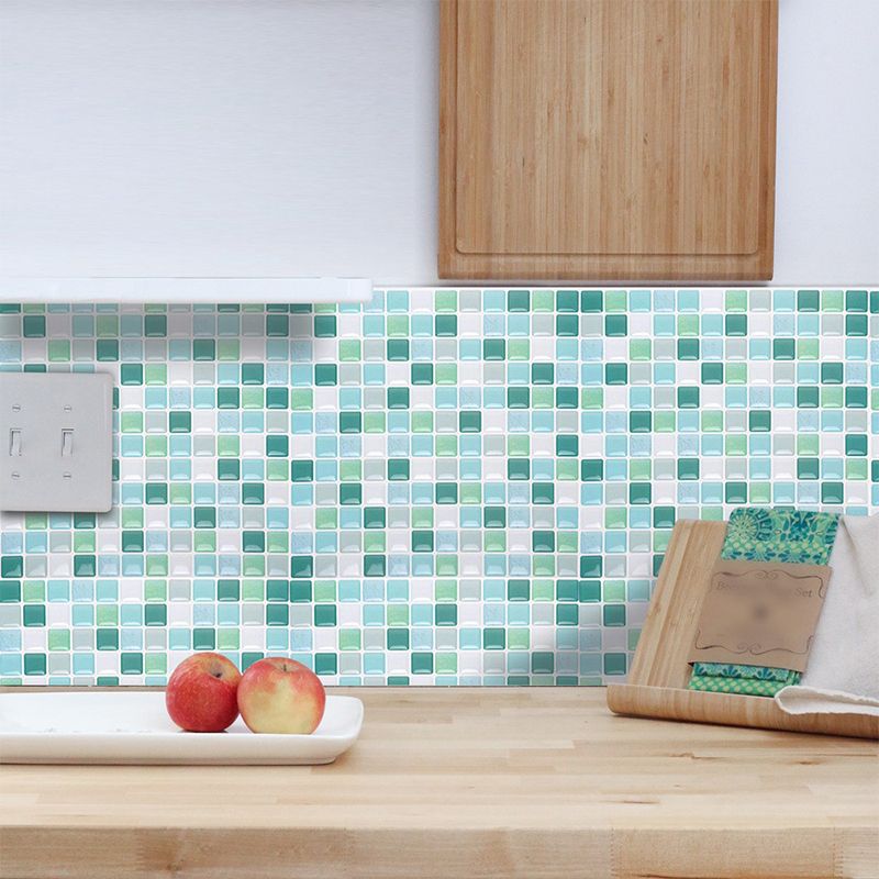 Lisslune | Plastic Peel & Stick Mosaic Tile Waterproof Peel & Stick Mosaic Tile with Square Shape