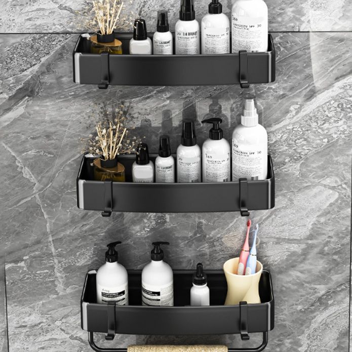 Lisslune | Modern Black-White Metal Bath Hardware Set Bath Rack Bathroom Hardware Set