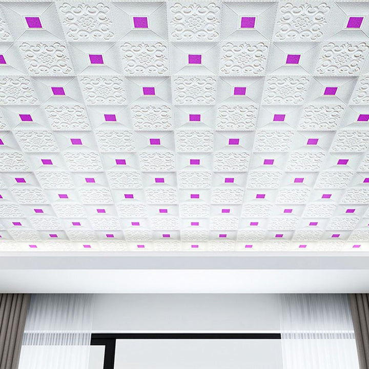 Lisslune | Wall Ceiling Glam Peel and Stick Waterproof Synthetic Brick Living Room Wall Panel (10-Pack)