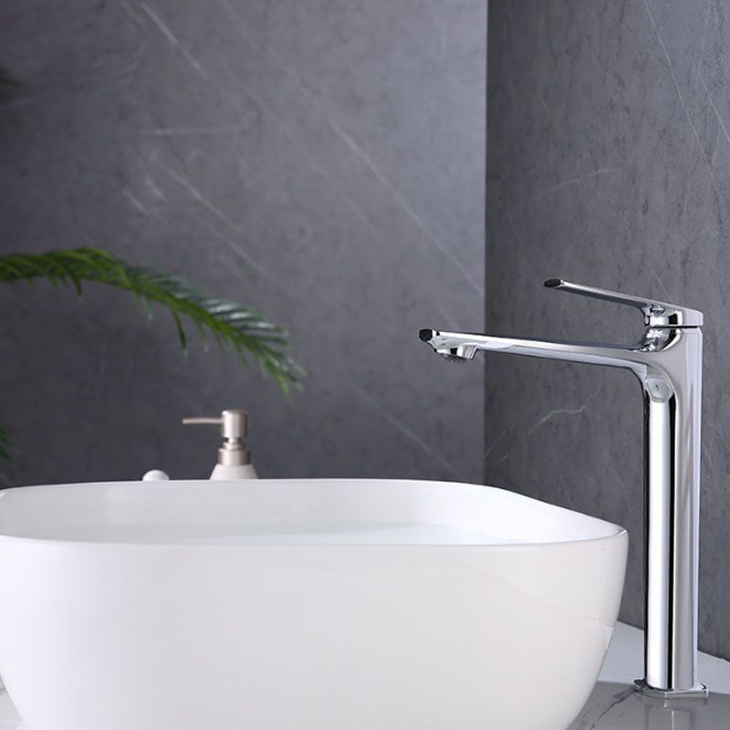 Lisslune | Modern Container Faucet Brass Lever Handles Low Arc Sink Bathroom Faucet