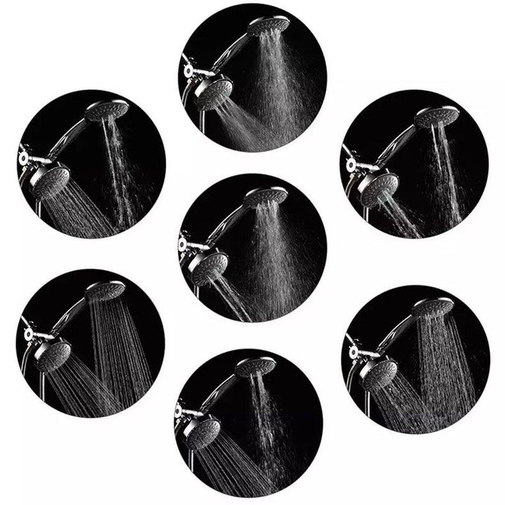 Lisslune | Modern Style Shower Heads Dual Wall Mounted Round Metal Dual Shower