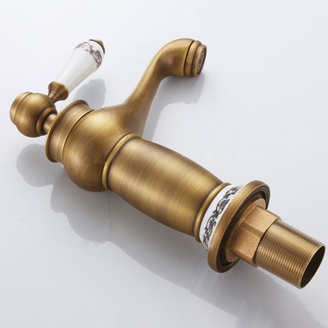 Lisslune | Low-Arch Country Vessel Faucet Single-Lever Brass Faucet for Bathroom
