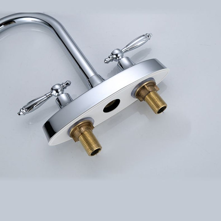 Lisslune | High Arch Conversion Faucet Two Handle Brass Sink Faucet for the Bathroom