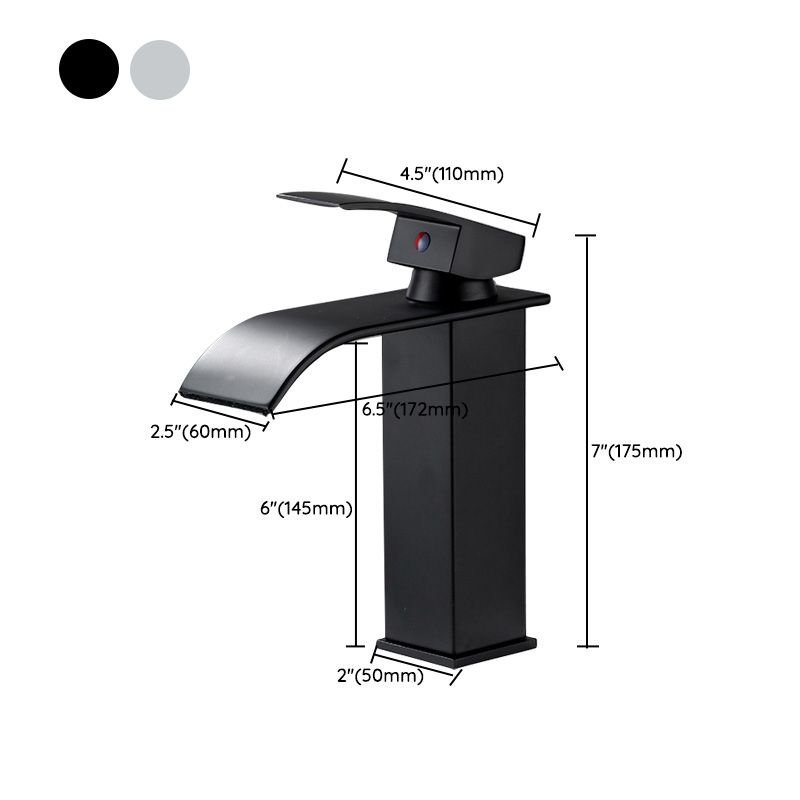 Lisslune | Basin faucet lever handle waterfall outlet bathroom fixture