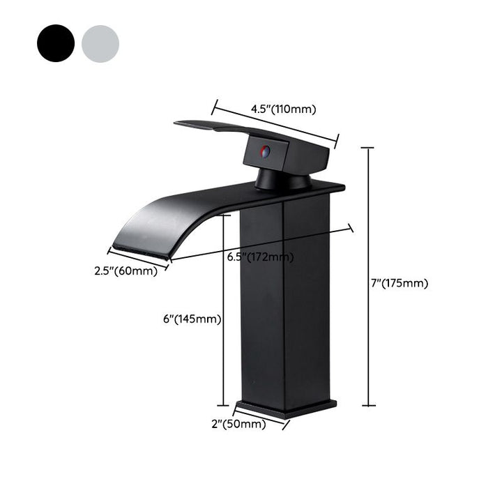 Lisslune | Basin faucet lever handle waterfall outlet bathroom fixture