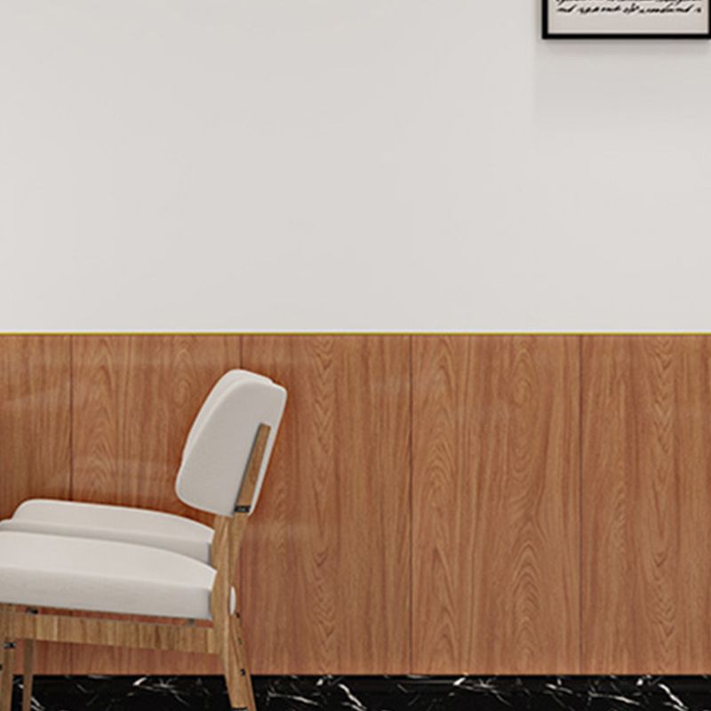 Lisslune | PVC Wall Paneling Rectangle Waterproof Wood Look Wall Covering for the Living Room
