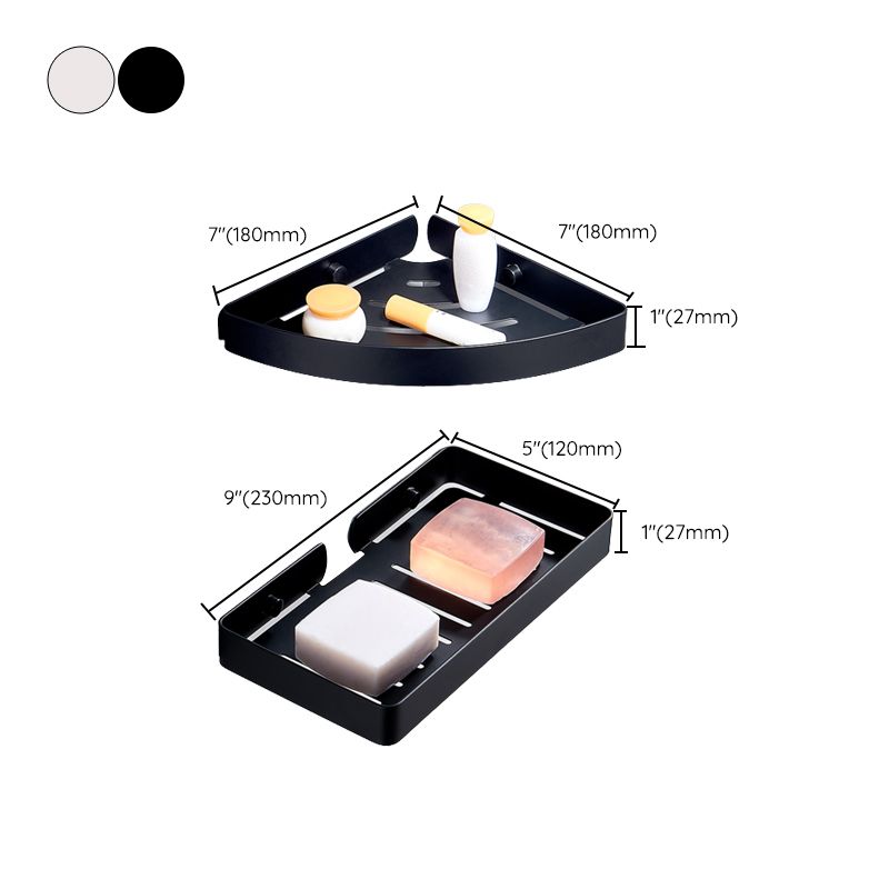 Lisslune | Silver/Black Bathroom Set Modern 1/2/3 Piece Anti-Rust Bathroom Shelf