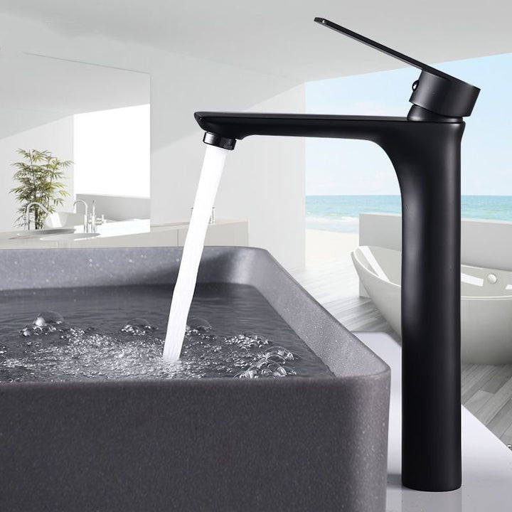 Lisslune | Glam Vessel Sink Faucet Brass Lever Handles with Water Hose Sink Fixture