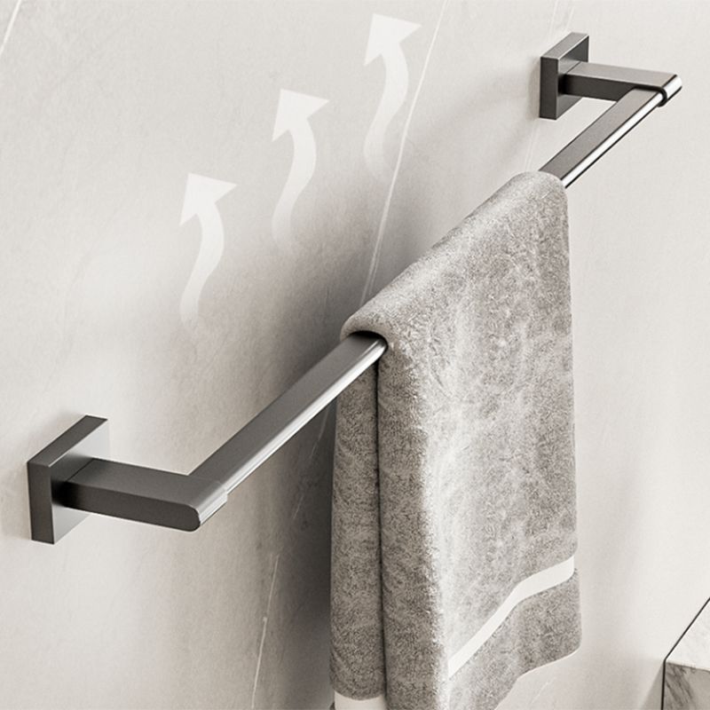 Lisslune | Modern bathroom accessory set bathroom shelf towel bar gray bath accessory set