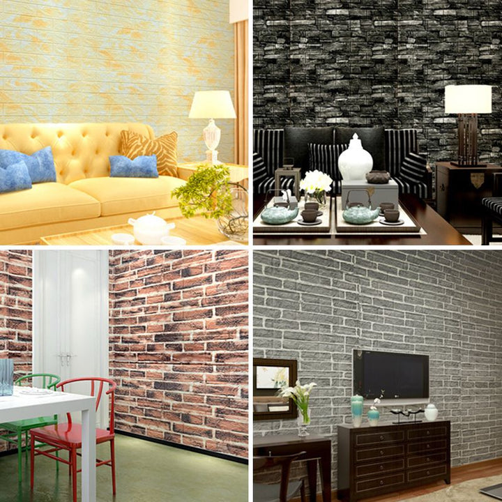 Lisslune | 3D embossing interior wall panel self-adhesive square wall panel