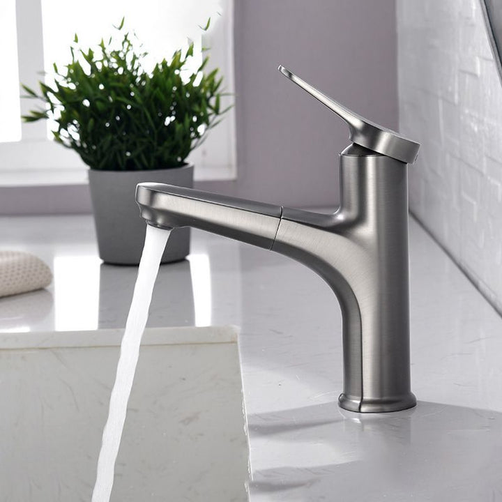 Lisslune | Basic Sink Faucet Brass Faucet Silver Centerset Sink Faucet