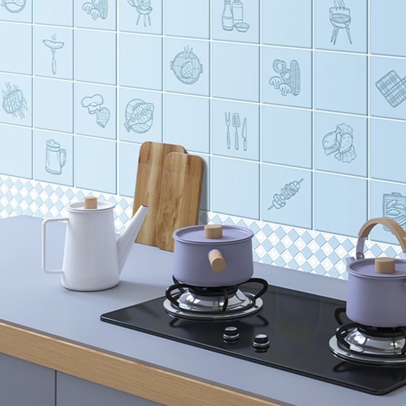 Lisslune | Modern Tiles - Peel and Stick Plastic Square Peel and Stick Wall Tiles for the Kitchen