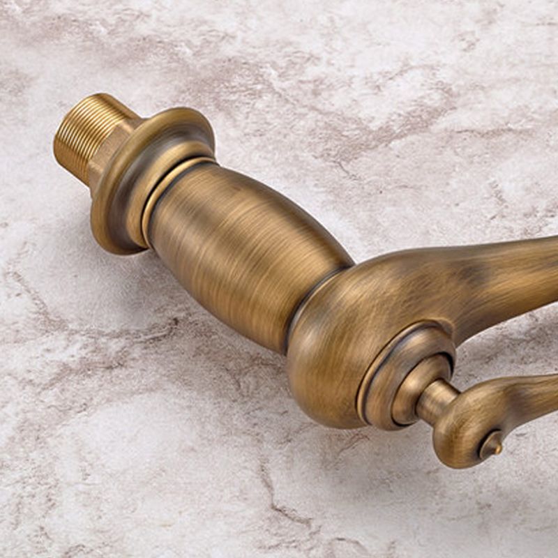 Lisslune | Vintage Classic Vessel Faucet Lever Handle Low Arc Vessel Sink Bathroom Faucet