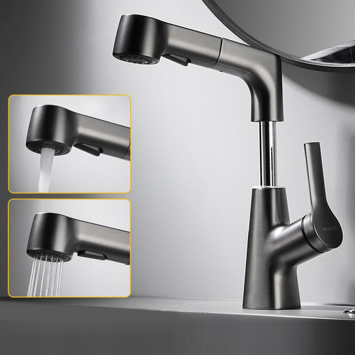 Lisslune | Modern 1-Lever Basin Faucet Round Basin Faucet Brass