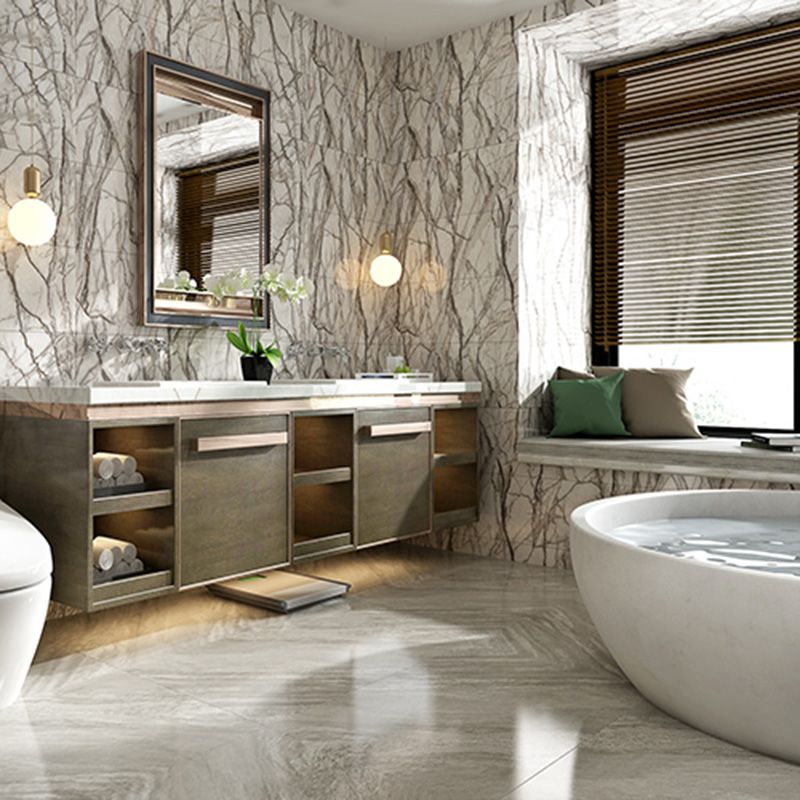 Lisslune | Contemporary Peel-and-Stick Wall Tiles Bathroom Field Tiles Wallpaper