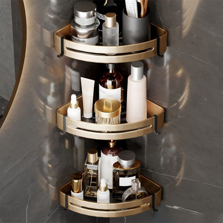 Lisslune | Modern Gold Bathroom Accessories Set Bathroom Shelf Bathroom Accessories Set