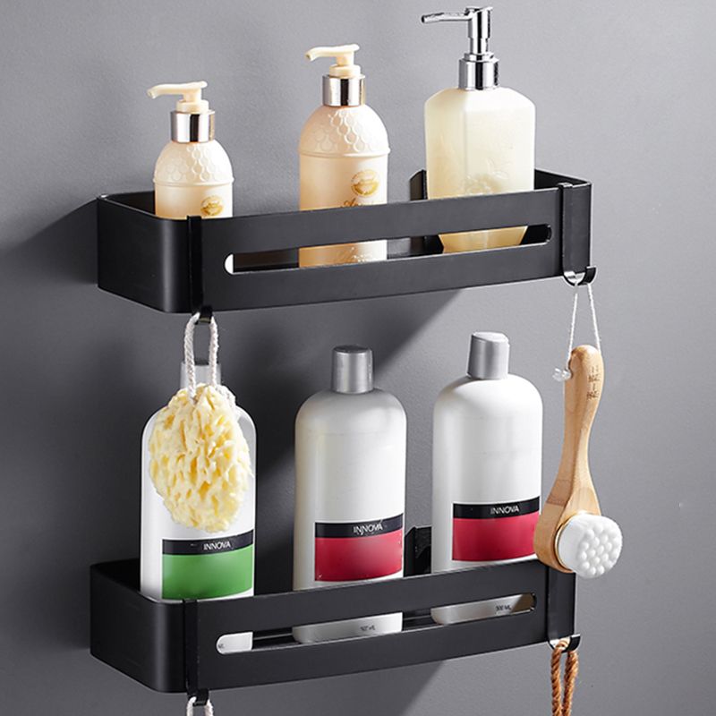 Lisslune | Matt Black Modern Bathroom Accessory Set, Set of 3, Bathroom Shelf