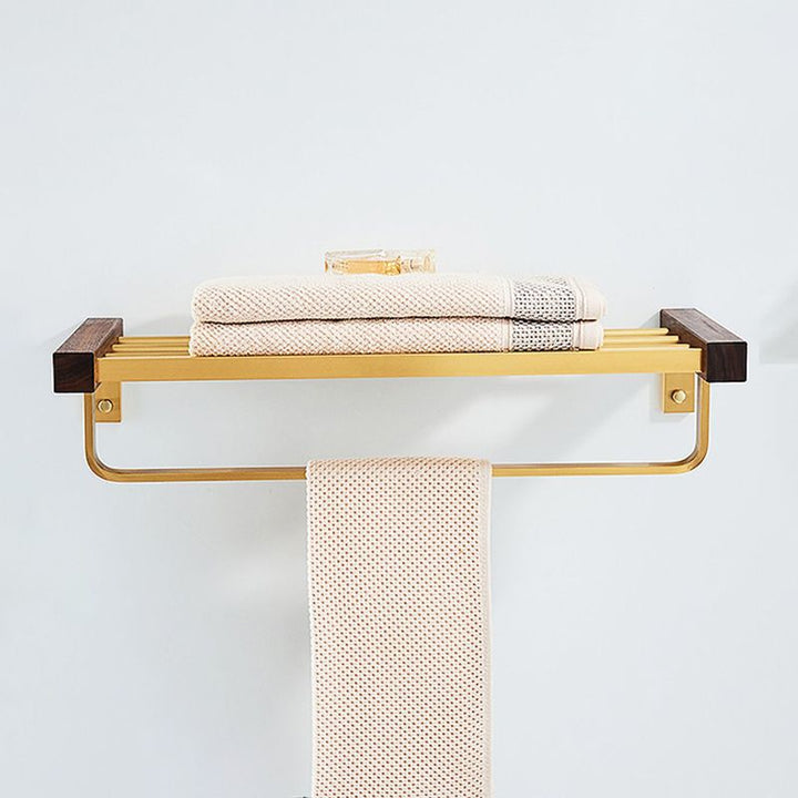 Lisslune | Modern Gold Bathroom Accessory Set Bathroom Shelf Paper Holder Bathroom Accessory Set