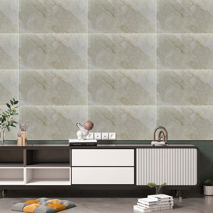 Lisslune | Rectangular Peel and Stick Back Wall Tile Modern Tile-Peel & Stick