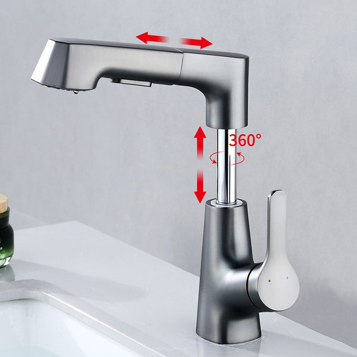 Lisslune | Modern Faucet Solid Copper Centerset Bathroom Faucet