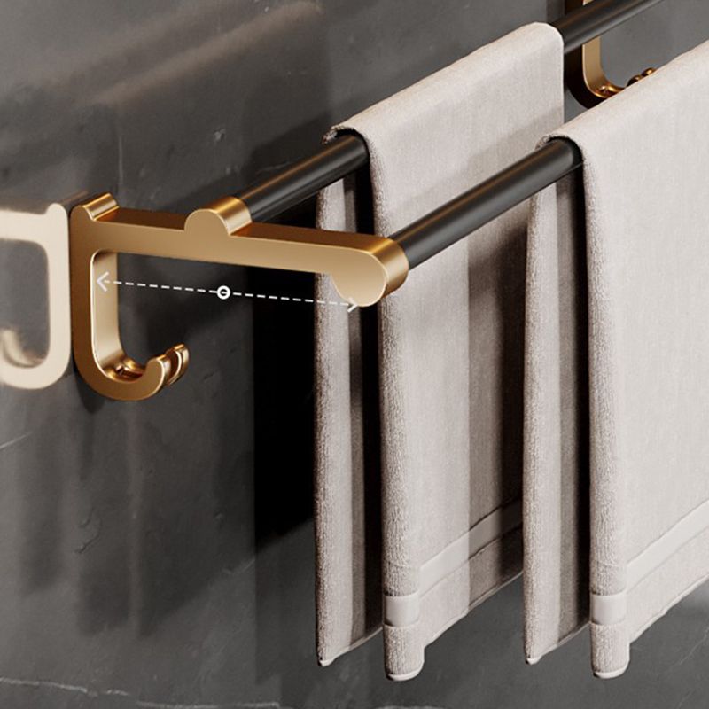 Lisslune | Modern black bathroom accessory set towel bar bathroom accessory set