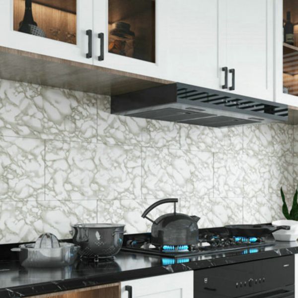 Lisslune | Single Tile Wallpaper Rectangular Peel and Stick Tile Backdrop with Stain Resistant