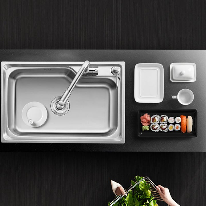 Lisslune | Modern Style Kitchen Sink Dirt Resistant Vanity Kitchen Sink with Drain Kit