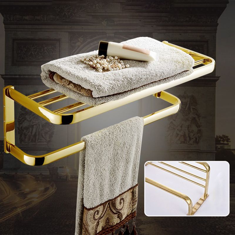 Lisslune | Chrome/Gold Bathroom Accessory Set Modern Metal Bathroom Hardware Set