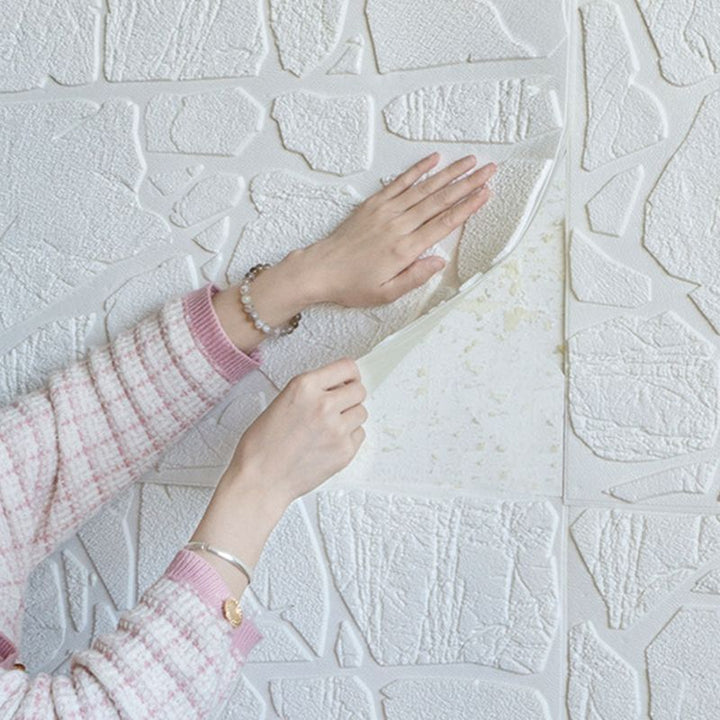Lisslune | Modern Pearl Wainscoting PVC Wall Access Panel Peel and Stick Wall Tile for Bedroom