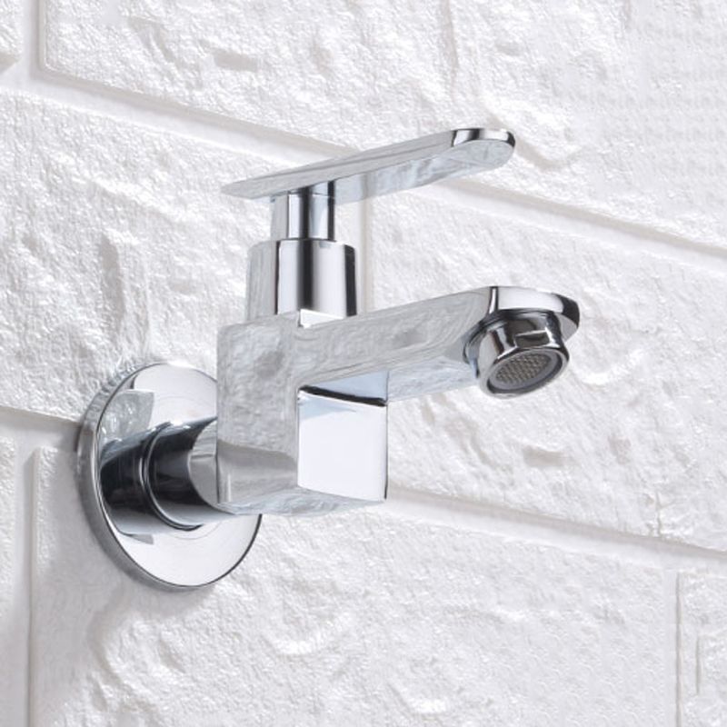 Lisslune | Contemporary Wall Mounted Bathroom Faucet Lever Handles Solid Brass Faucet