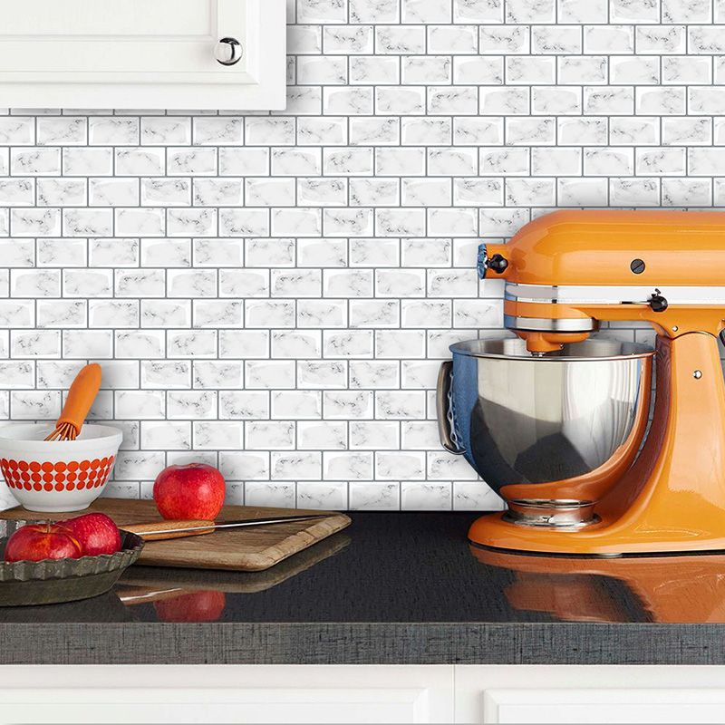 Lisslune | Peel and Stick Tiles Rectangular Stain Resistant PVC Subway Peel and Stick Tiles for the Kitchen