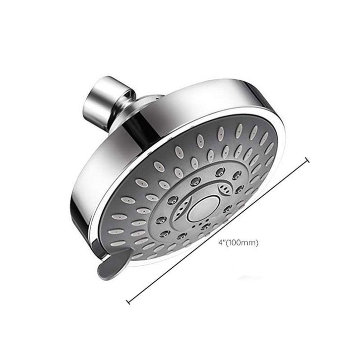 Lisslune | Modern Standard 5 Settings Shower Head Round Metal Adjustable Spray Pattern Shower Head